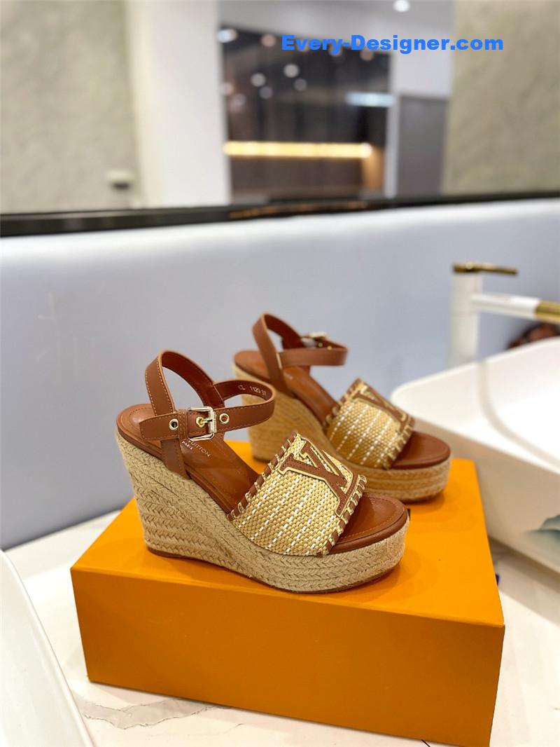 louis vuitton LV latest catwalk platform sandals