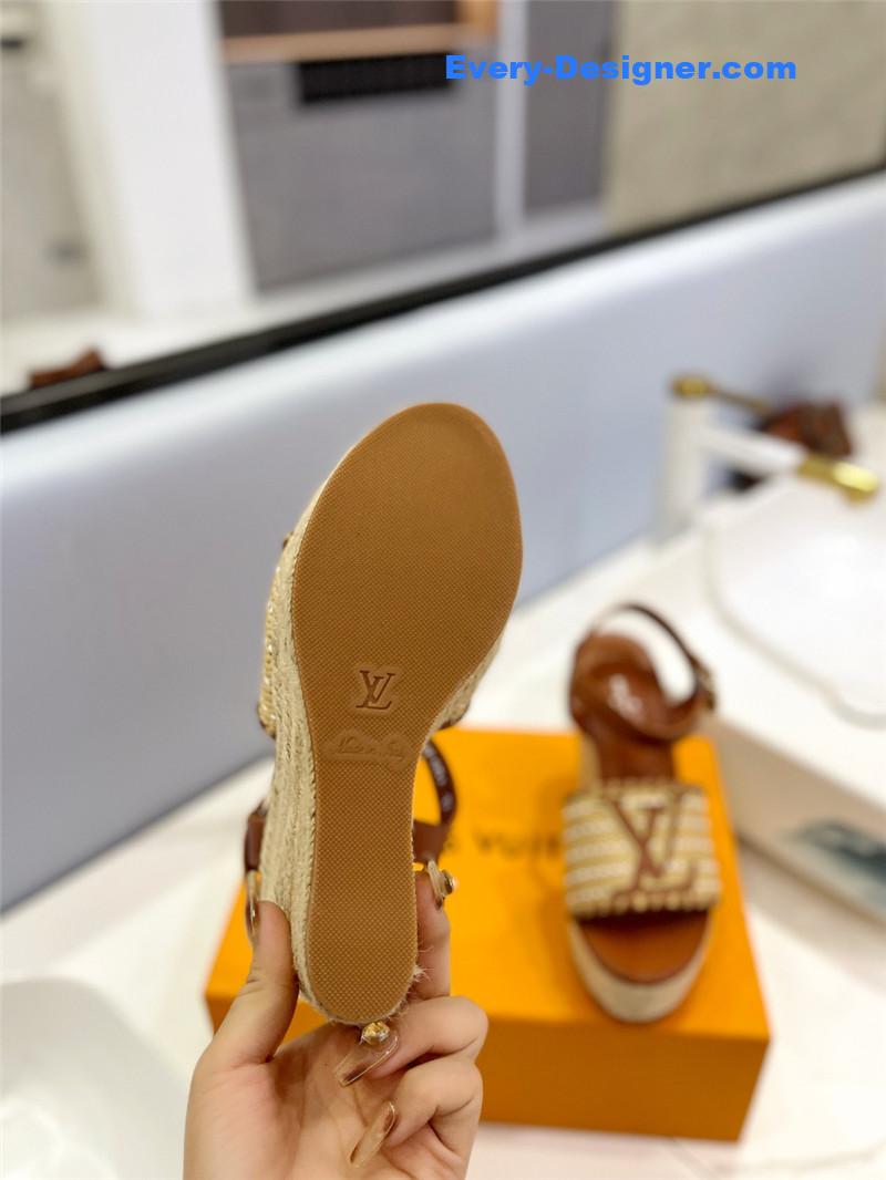 louis vuitton LV latest catwalk platform sandals