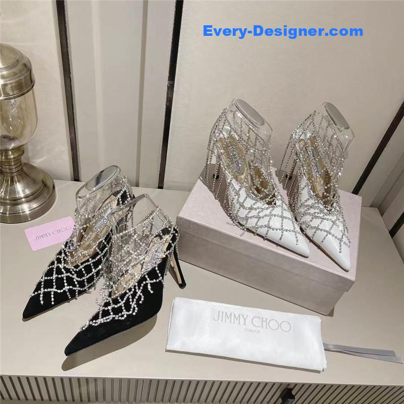 J1m*y Ch00 rhinestone sandals