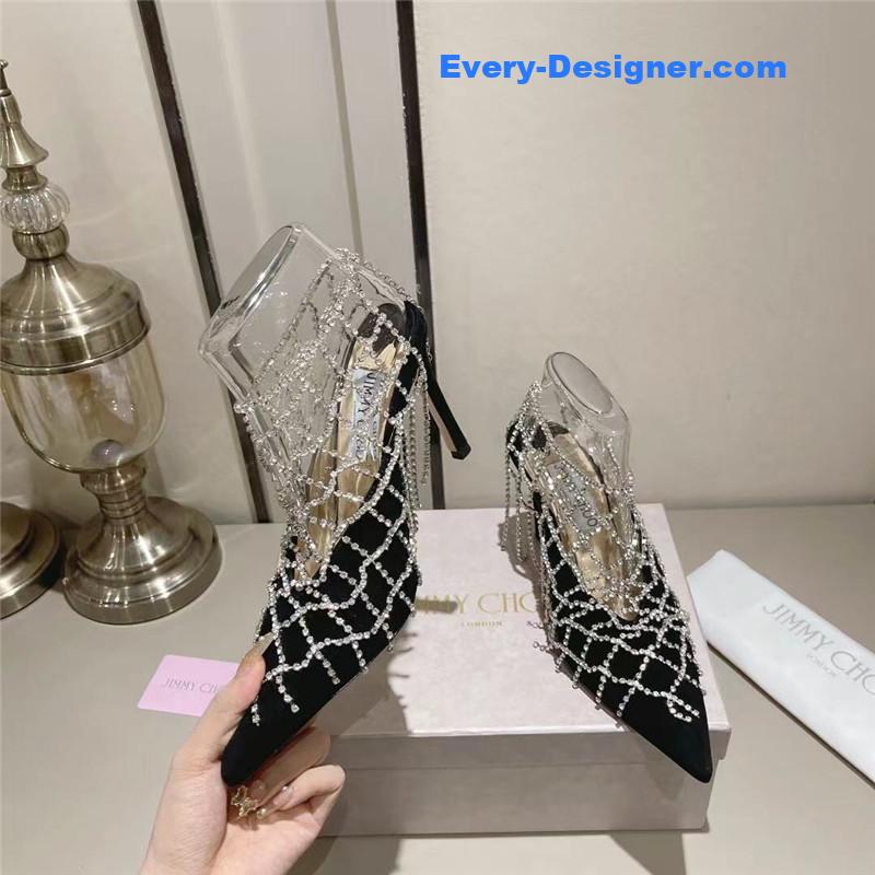 J1m*y Ch00 rhinestone sandals