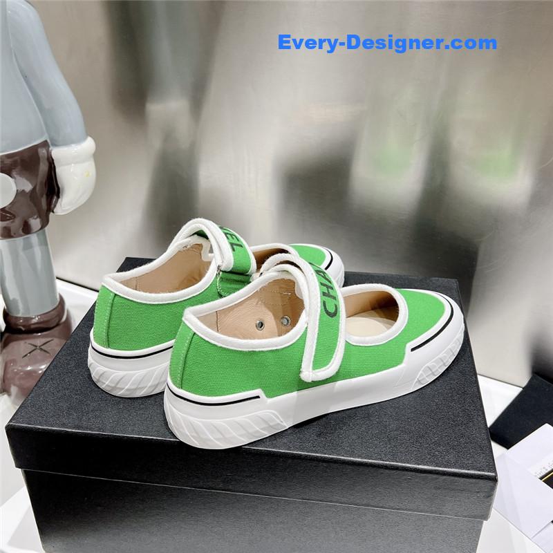 CC second-hand Velcro platform canvas shoes