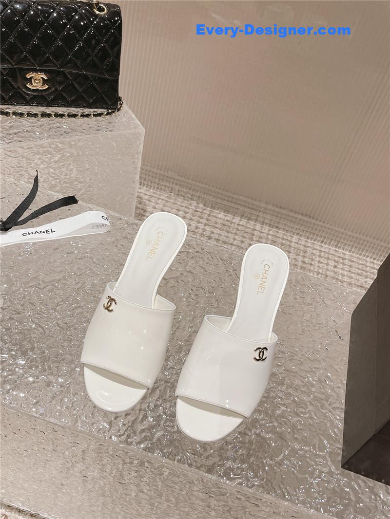 CC hot style shoe upper big logo slippers