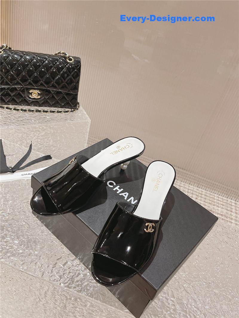 CC hot style shoe upper big logo slippers