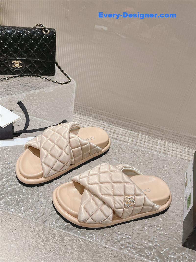 CC Lingge Velcro Thick Bottom Bread Lazy Slippers