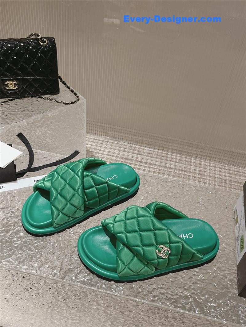 CC Lingge Velcro Thick Bottom Bread Lazy Slippers