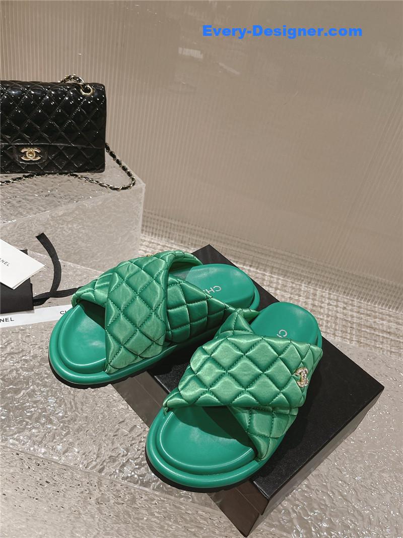 CC Lingge Velcro Thick Bottom Bread Lazy Slippers