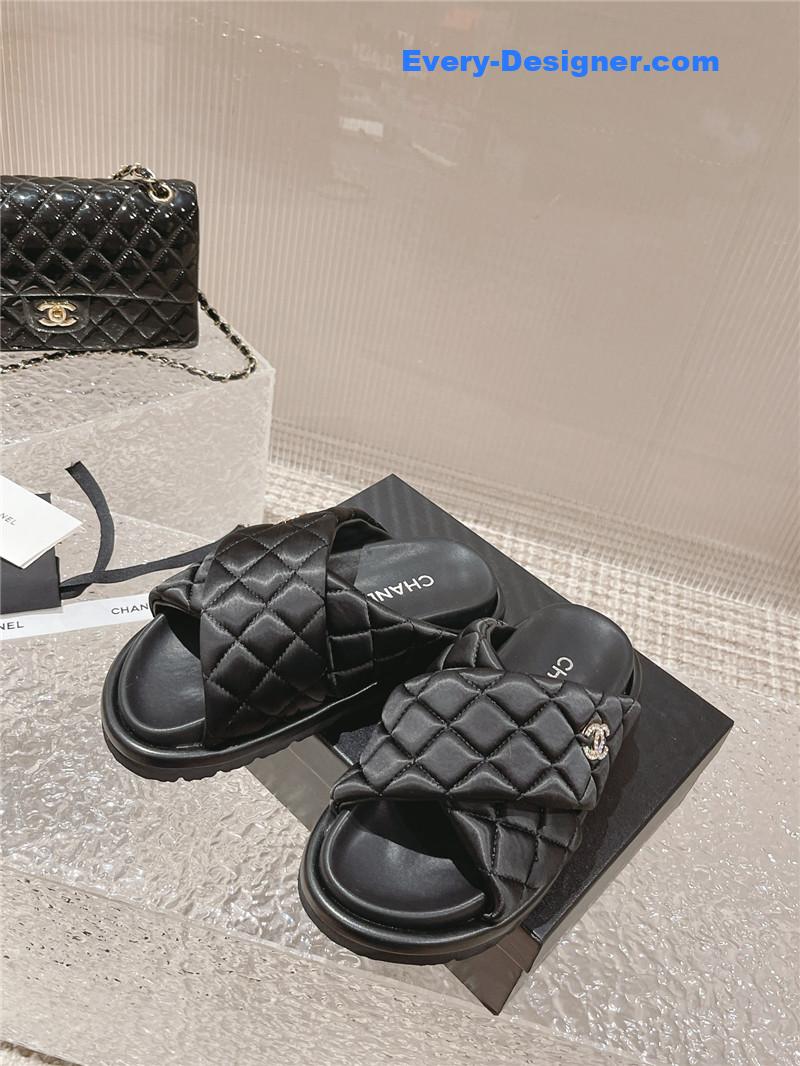 CC Lingge Velcro Thick Bottom Bread Lazy Slippers