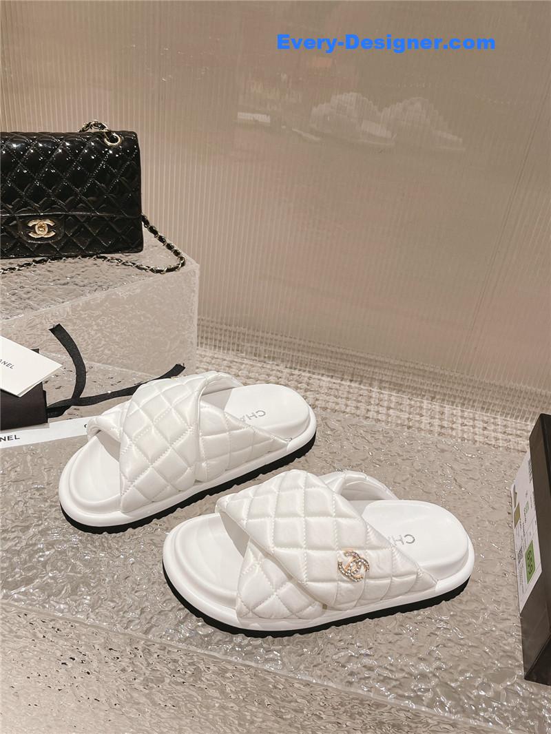 CC Lingge Velcro Thick Bottom Bread Lazy Slippers