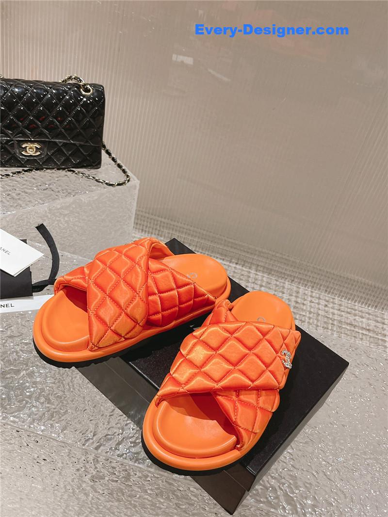 CC Lingge Velcro Thick Bottom Bread Lazy Slippers