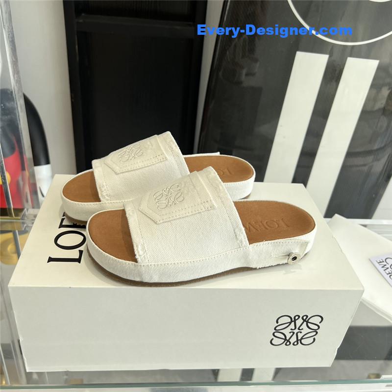 loewe denim slippers