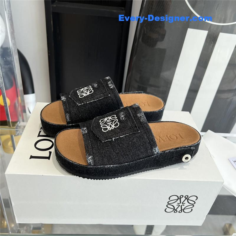 loewe denim slippers