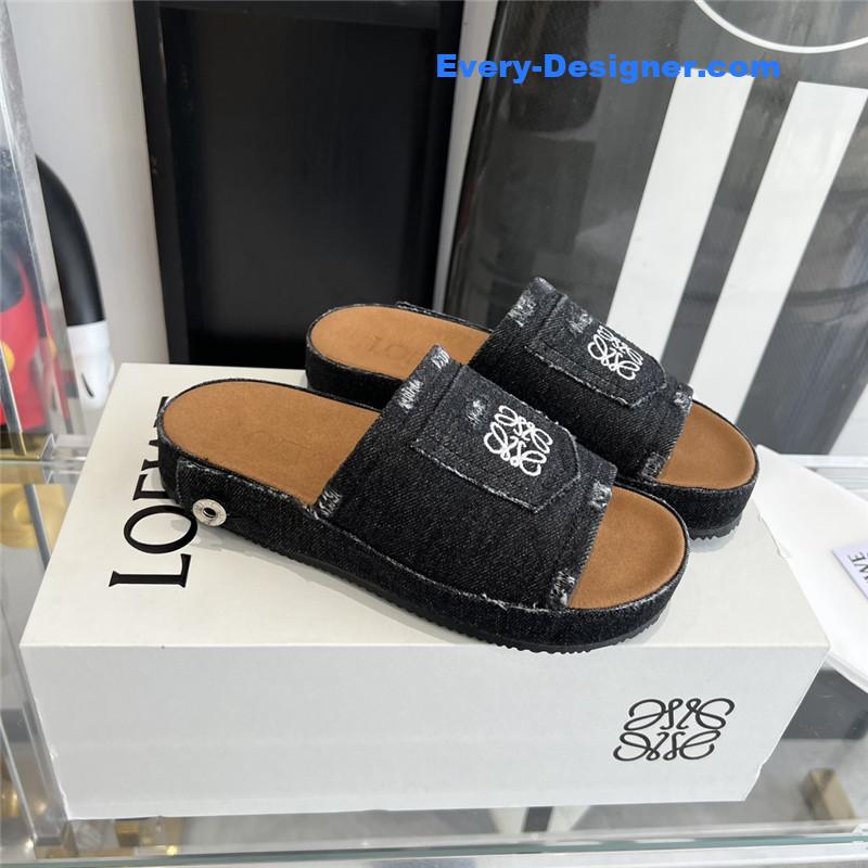 loewe denim slippers