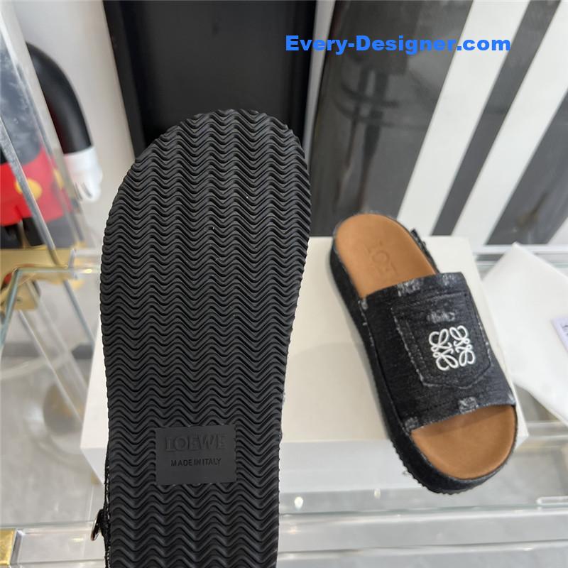 loewe denim slippers