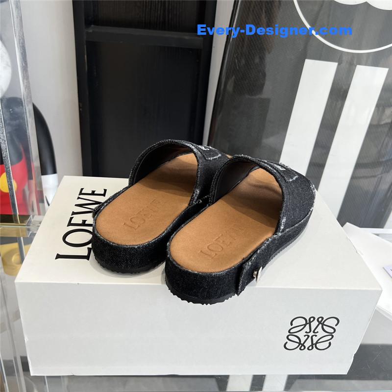 loewe denim slippers