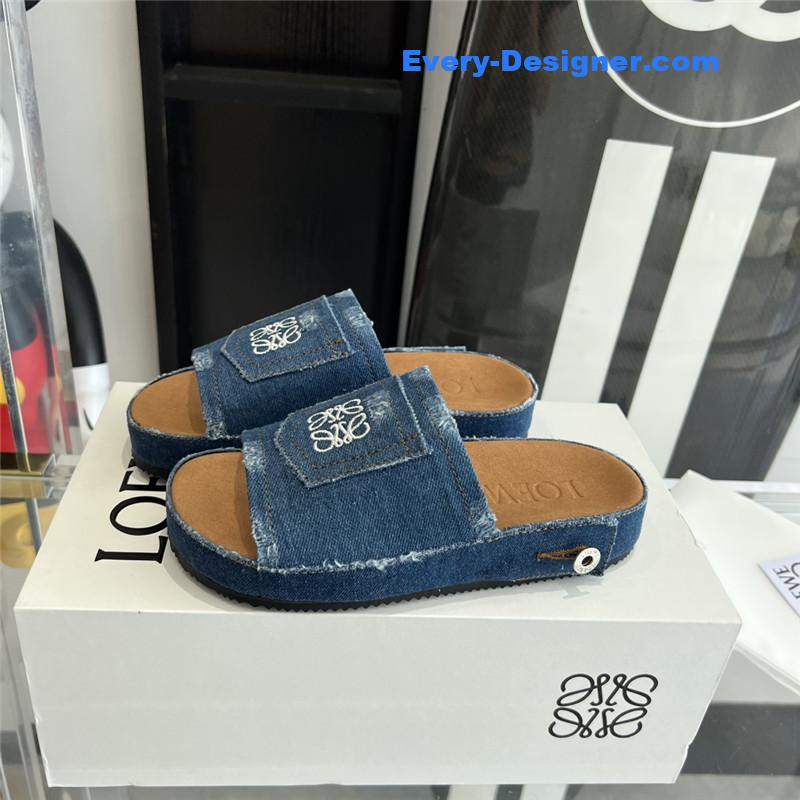 loewe denim slippers