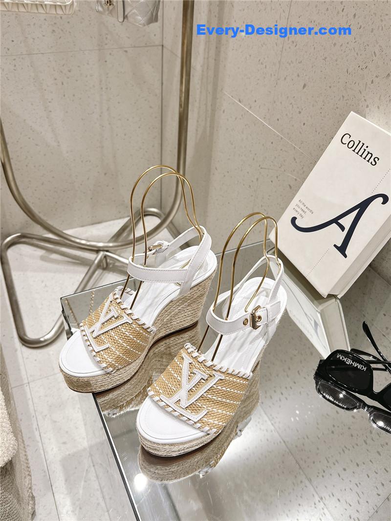 l0vis Vvtt0n lv straw platform sandals