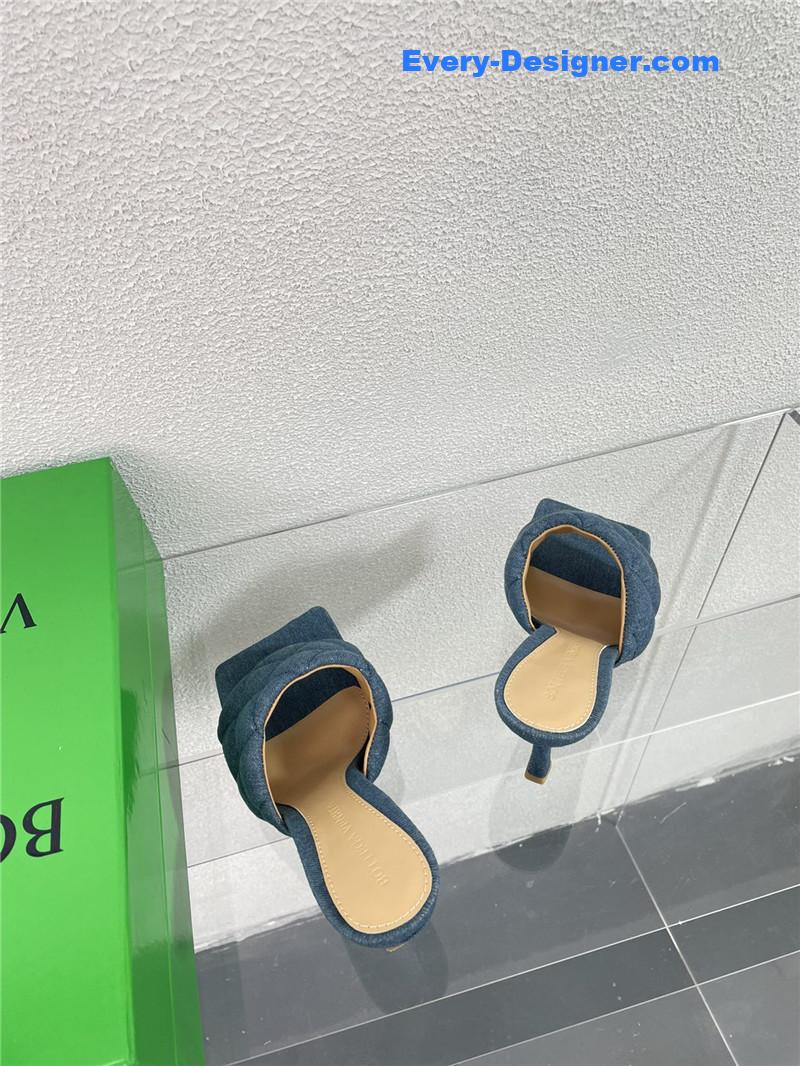 Bottega Veneta new wash denim deep mouth slippers