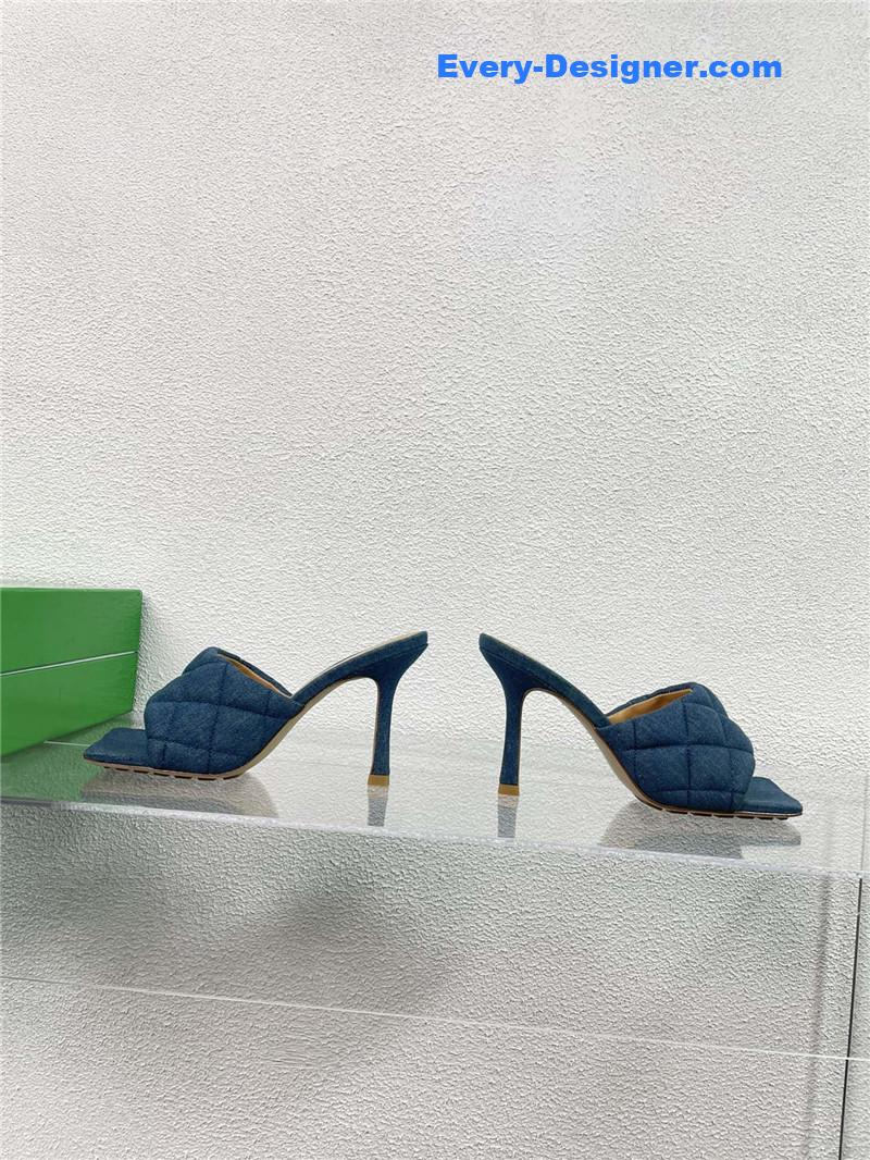 Bottega Veneta new wash denim deep mouth slippers