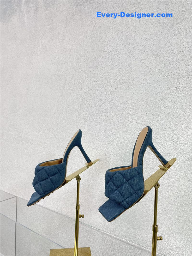 Bottega Veneta new wash denim deep mouth slippers