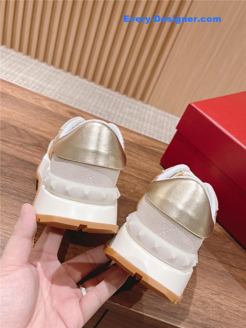 valentino brand new LOGO letter lace sneakers