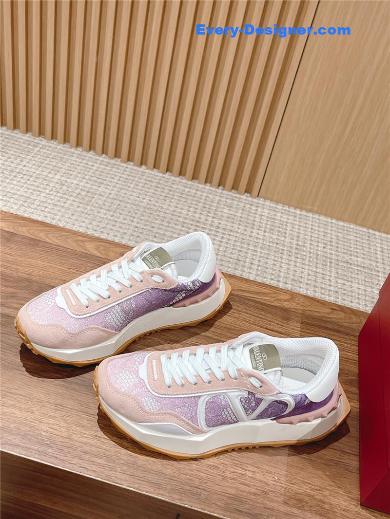 valentino brand new LOGO letter lace sneakers
