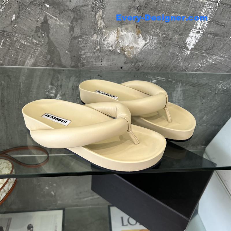 Jil Sander Off-White Oversize Strap Sandals