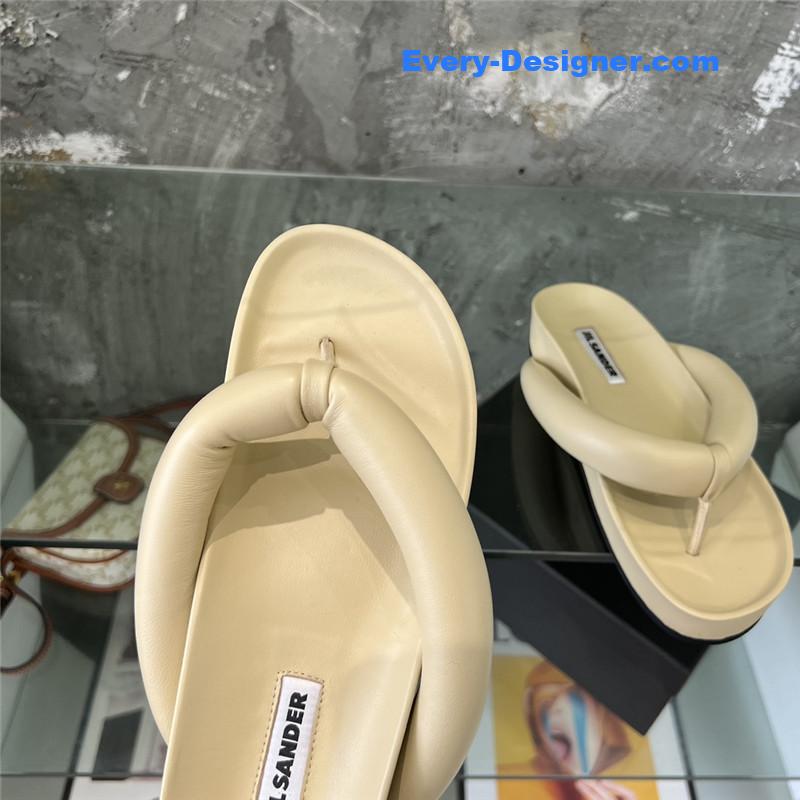 Jil Sander Off-White Oversize Strap Sandals