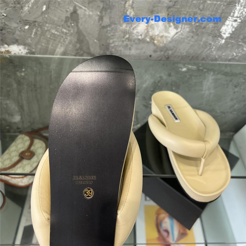 Jil Sander Off-White Oversize Strap Sandals