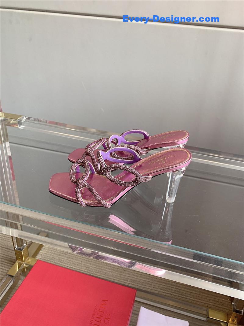 Va1e*ntin0 sequined crystal women sandals