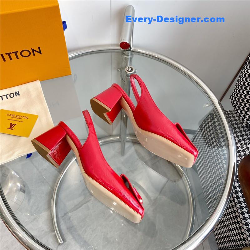 l0vis Vvtt0n red patent leather shake slingback heels