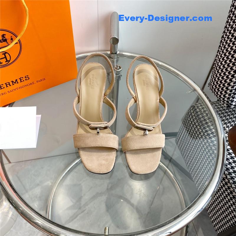 Hermes Glamor Kelly buckle high-heeled sandals