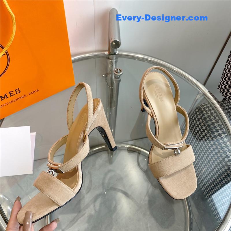 Hermes Glamor Kelly buckle high-heeled sandals