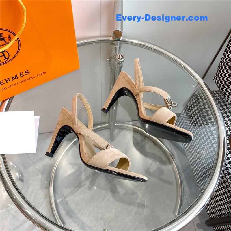 Hermes Glamor Kelly buckle high-heeled sandals