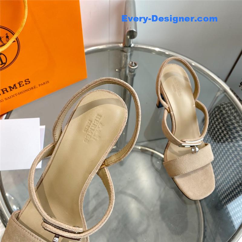 Hermes Glamor Kelly buckle high-heeled sandals