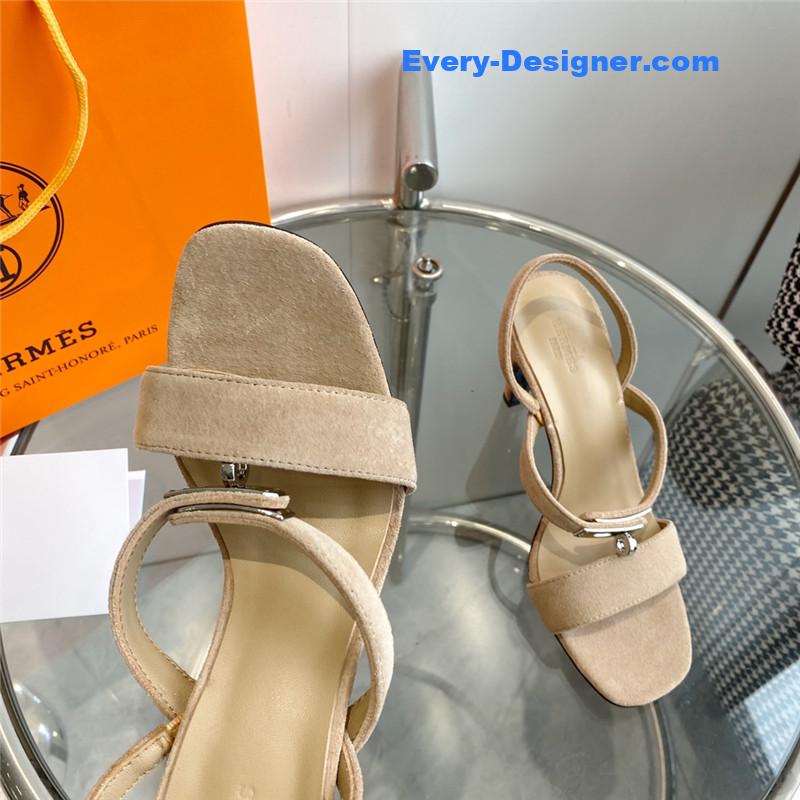 Hermes Glamor Kelly buckle high-heeled sandals