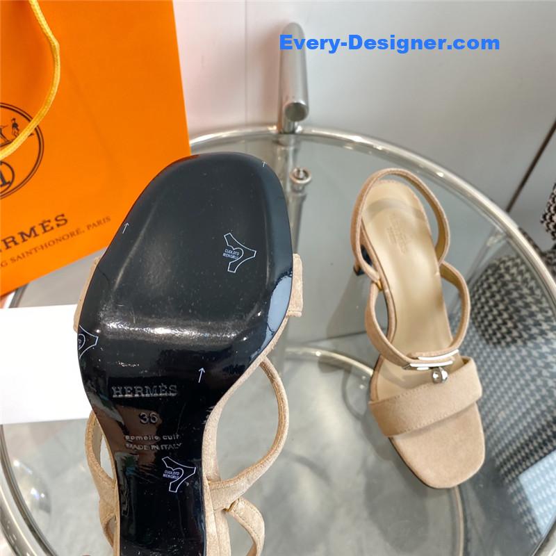 Hermes Glamor Kelly buckle high-heeled sandals