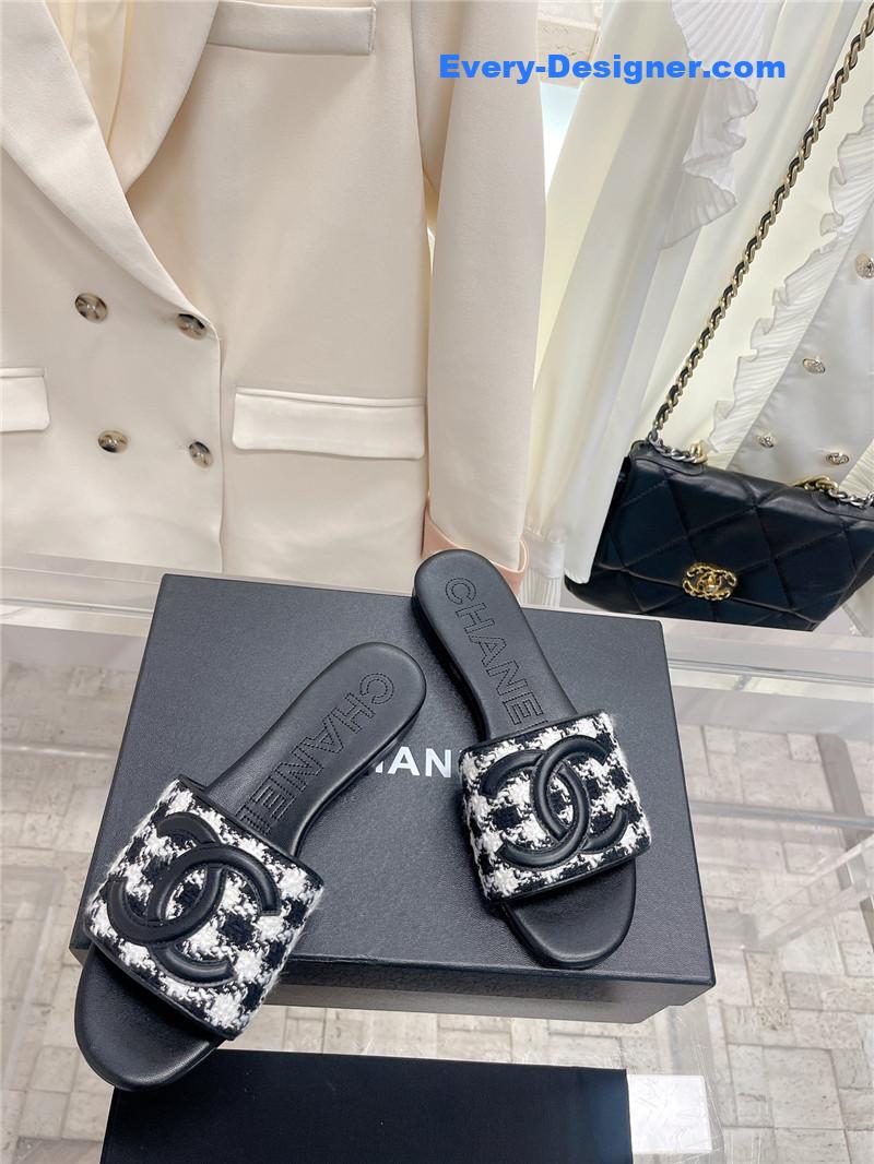 CC pure handmade lozenge car line slippers