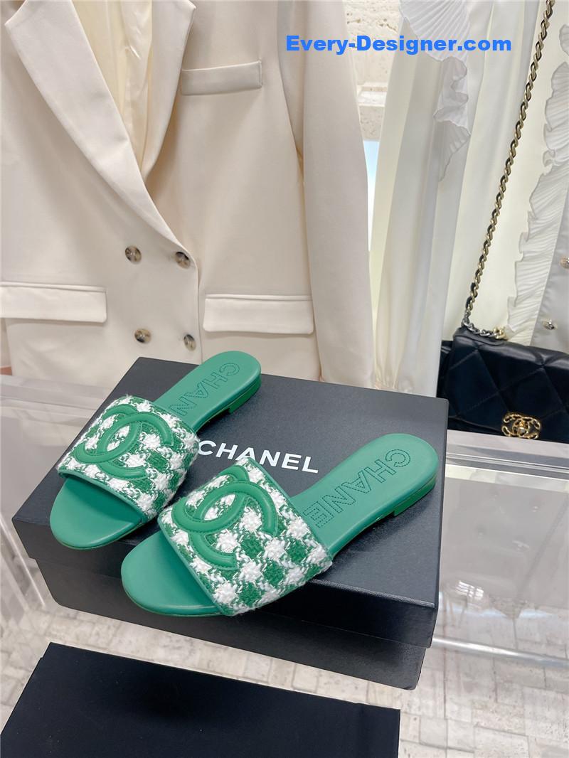 CC pure handmade lozenge car line slippers