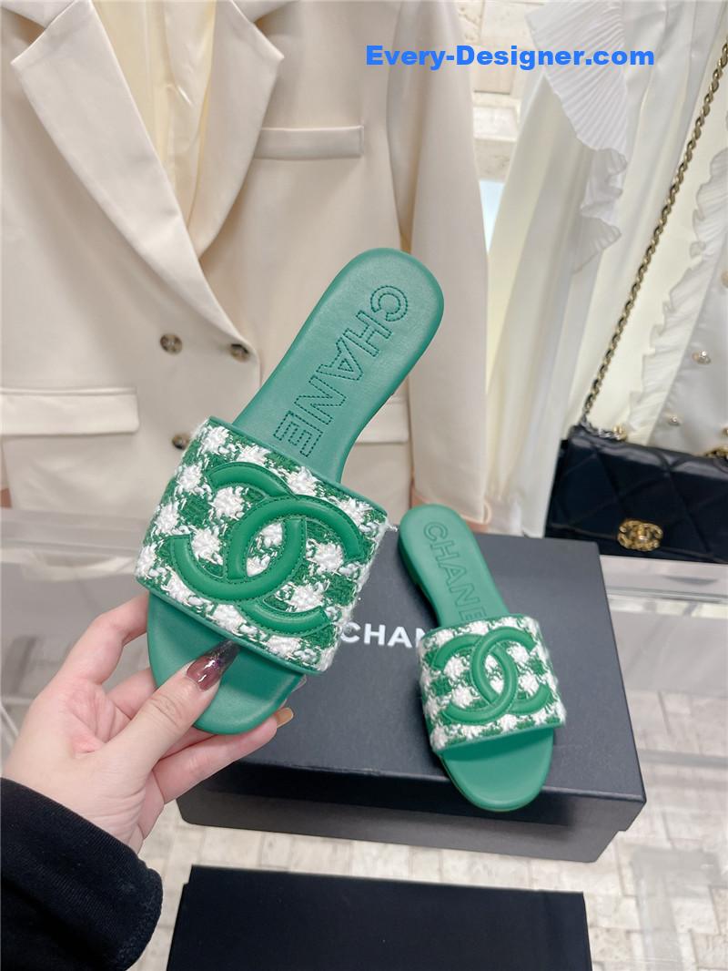 CC pure handmade lozenge car line slippers