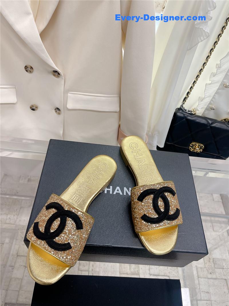 CC pure handmade lozenge car line slippers