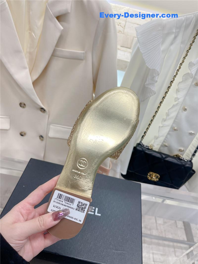 CC pure handmade lozenge car line slippers