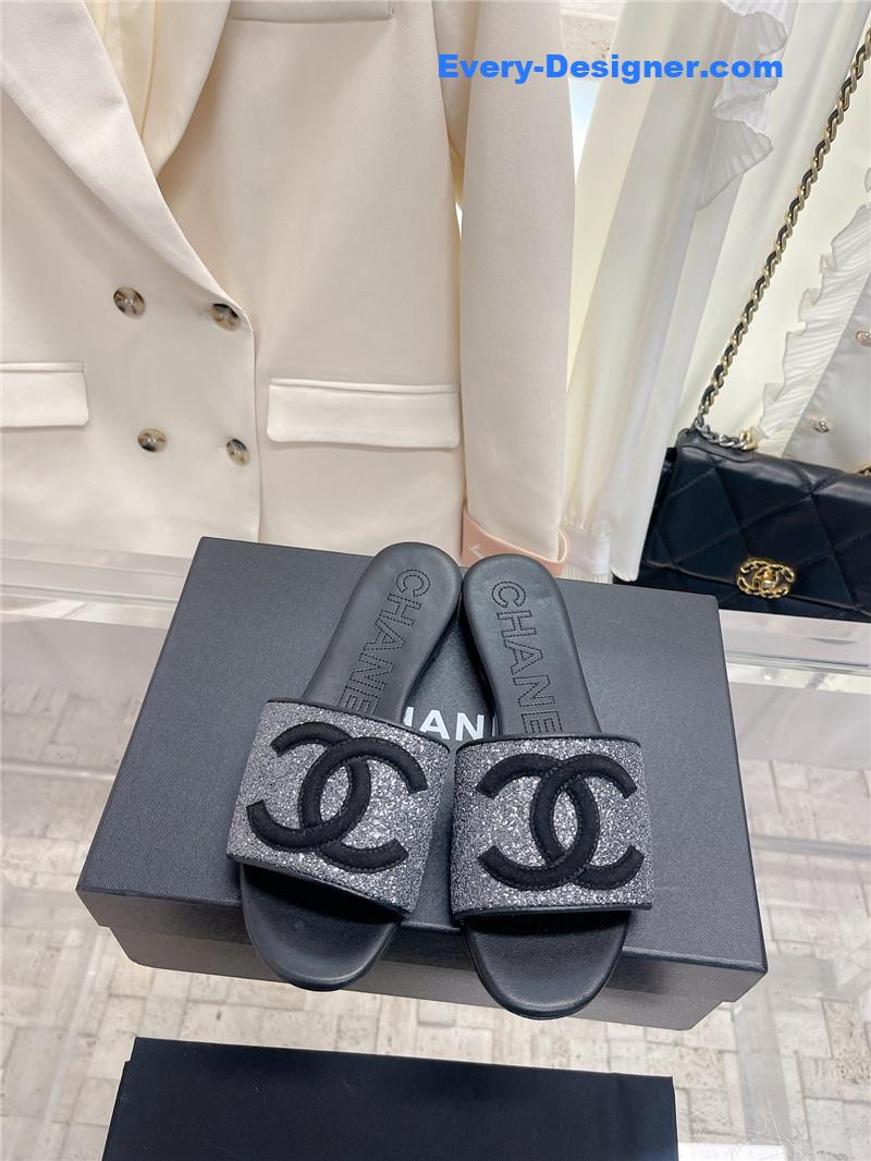 CC pure handmade lozenge car line slippers