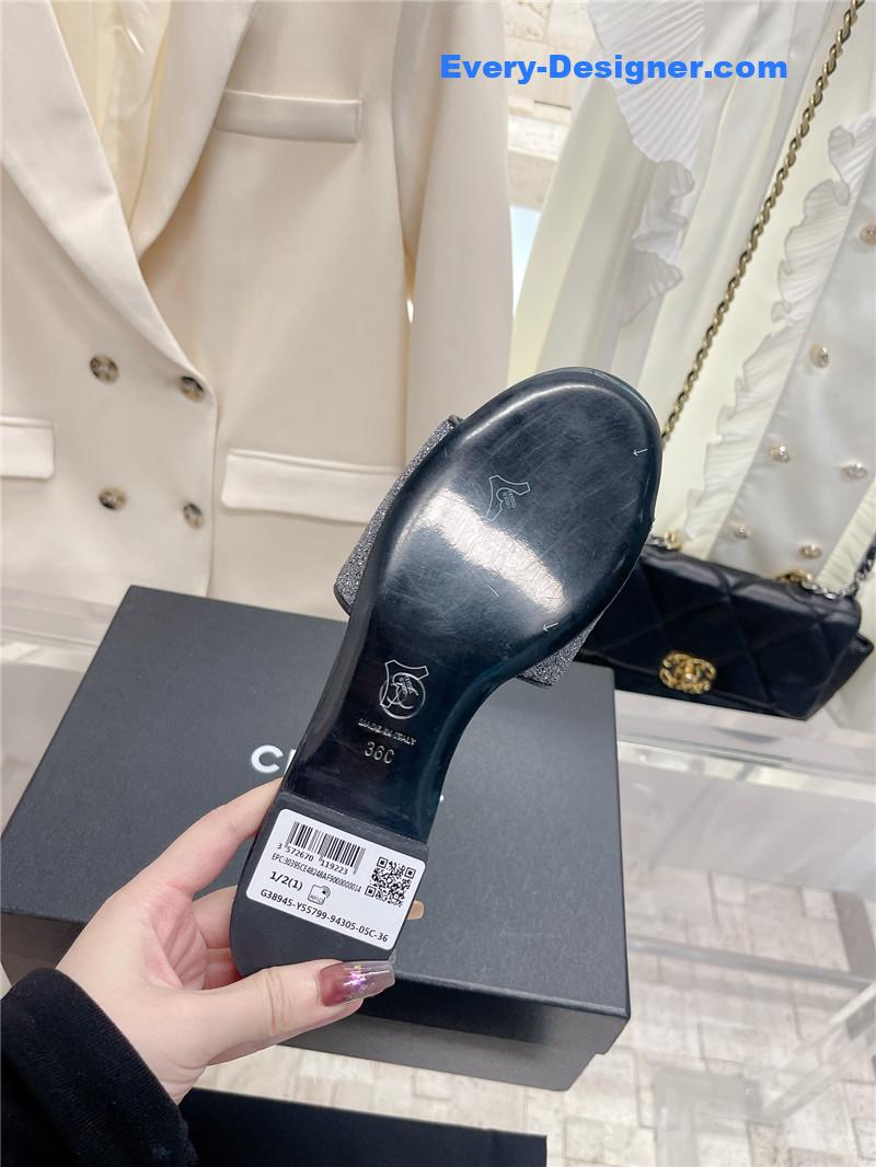 CC pure handmade lozenge car line slippers