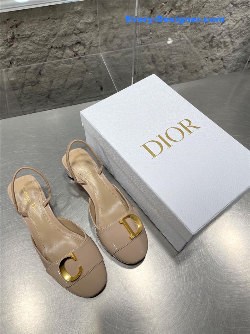 Dior new Baotou chunky heel sandals