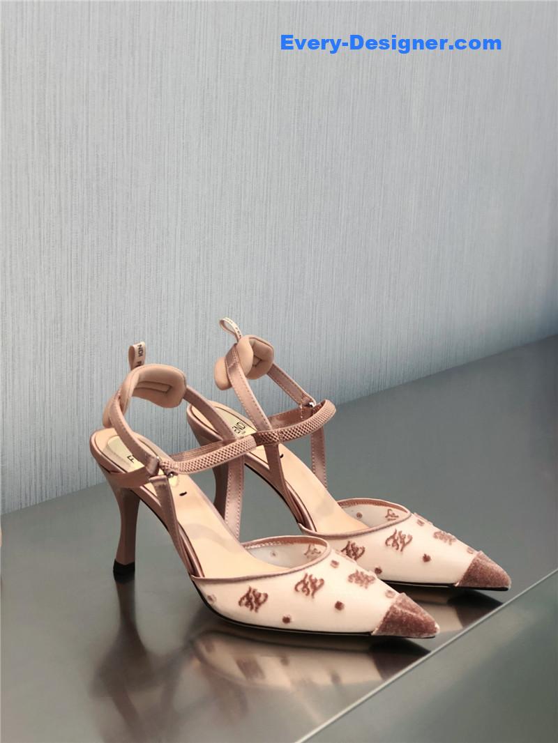 fendi new FF graceful streamlined Colibrì slingback shoes