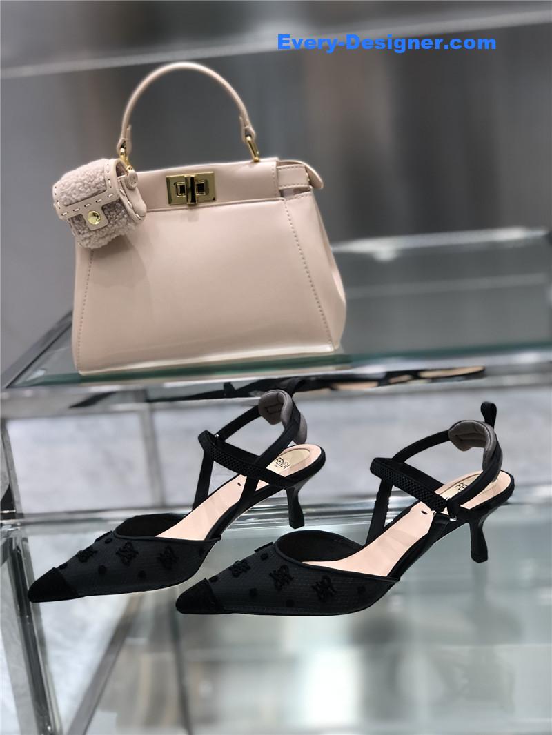 F**di new ff graceful streamlined colibrì slingback shoes