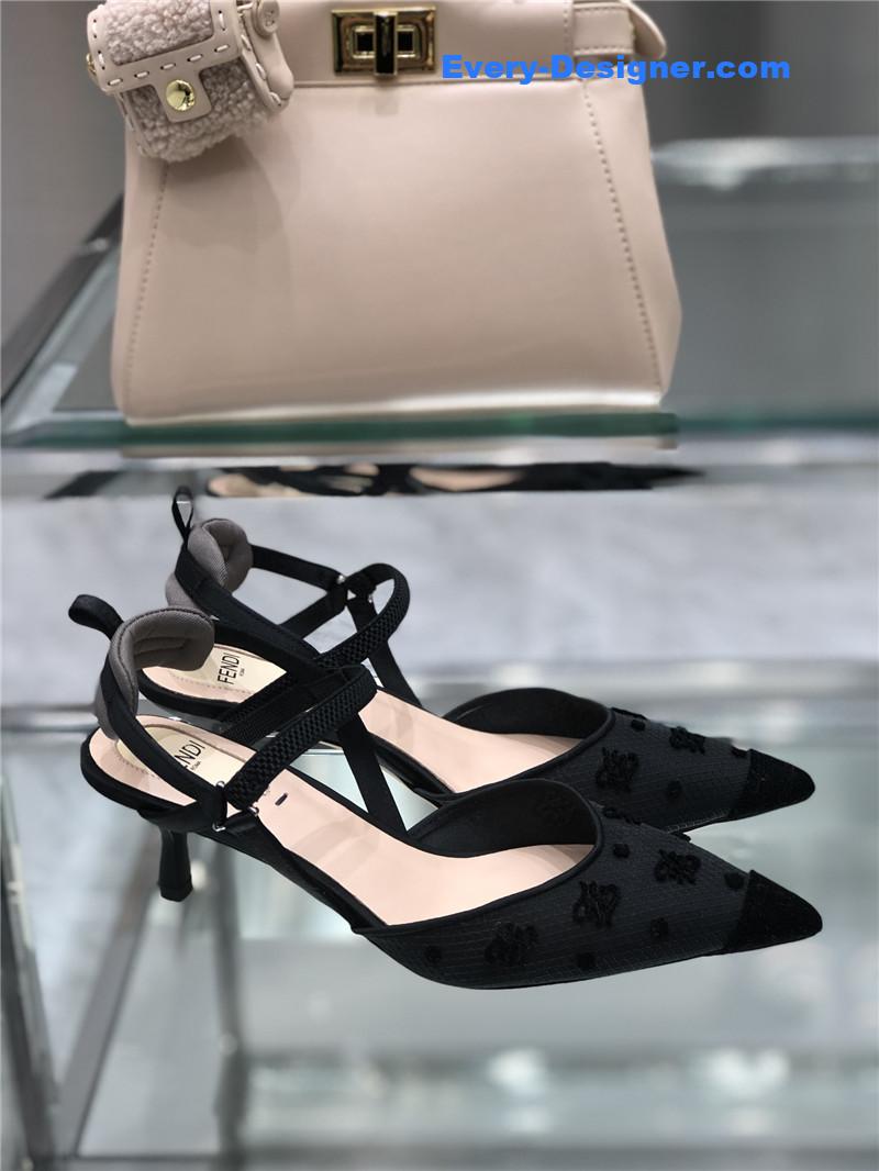 F**di new ff graceful streamlined colibrì slingback shoes