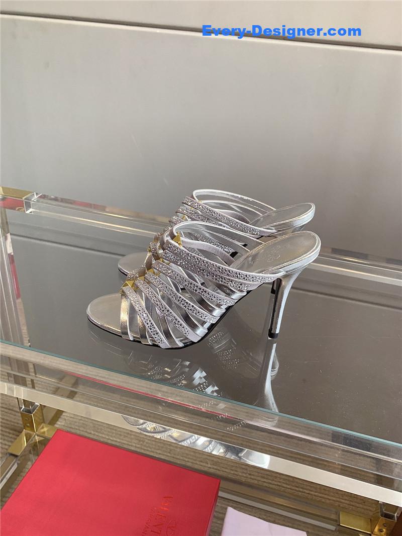 valentino summer new high heel slippers
