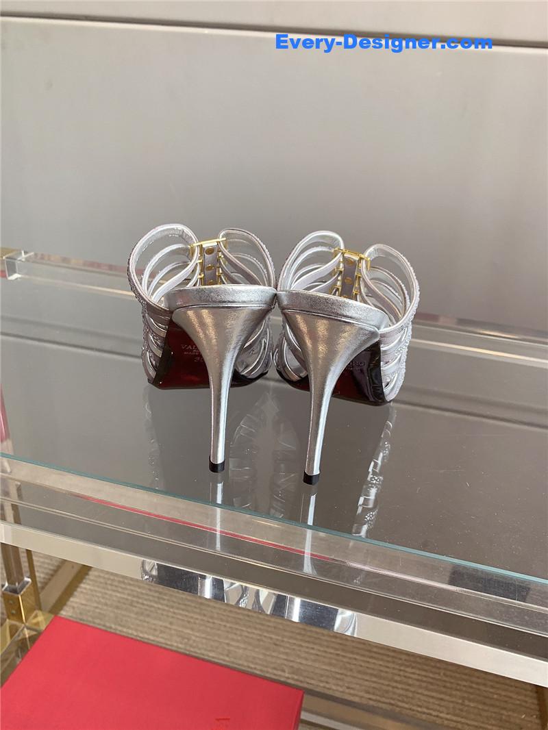 valentino summer new high heel slippers