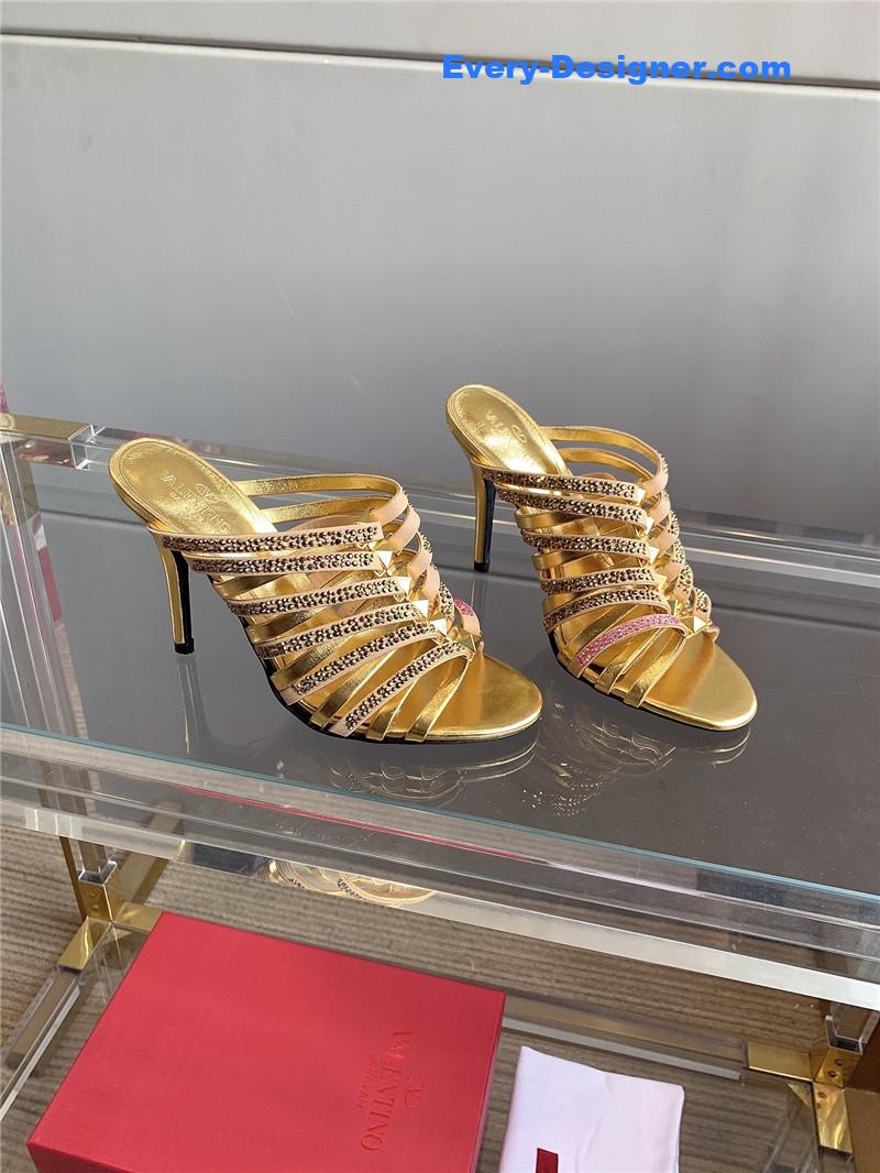 valentino summer new high heel slippers